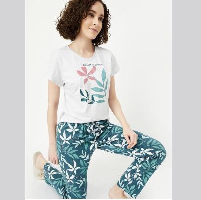 Ladies Pyjama T Shirt Set