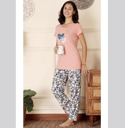 Ladies Pyjama T Shirt Set