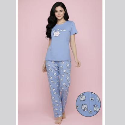 Ladies Pyjama T Shirt Set