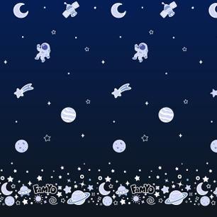 Famyo Glow Maxx Astronaut Glow in the Dark Blanket for Kids - Soft, Dark Blue