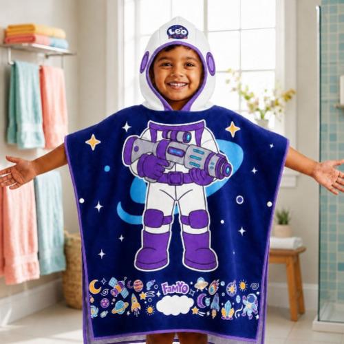 Hooded Poncho Bath Towel for Kids
