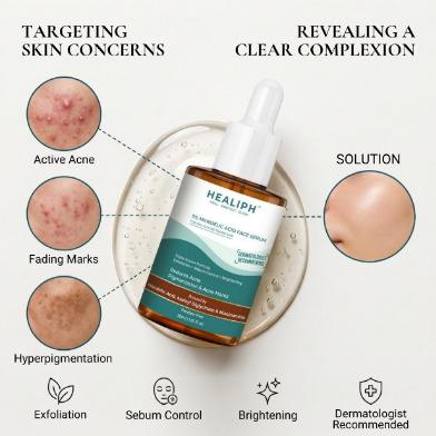 Healiph5% mandelic acid face serum- Reduces acne, pigmentation