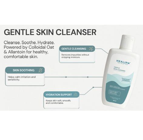 HealiphGentle Skin Cleanser | Face Cleanser with Allantoin & Colloidal Oat