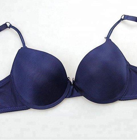 Satin Padded Wired Attachable Stripe Bra