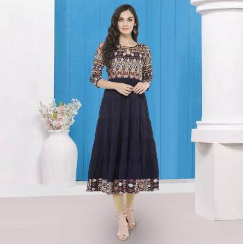 Crepe Anarkali kurti