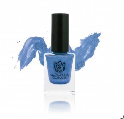 GORGEOUS COSMOS LINEAR HOLOGRAPHIC VISION NON TOXIC BLUE NAILPOLISH