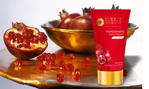 SUKRIT AYURVEDA POMEGRANATE  ANTIOXIDANT FACE WASH