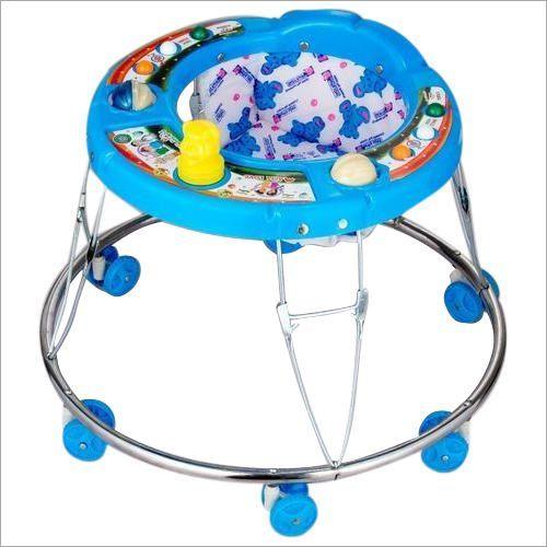 6 Wheeler Blue Printed Baby Walker