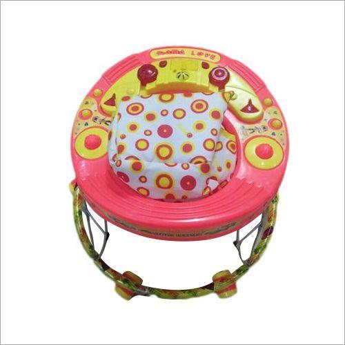 6 Wheeler Printed Pink Baby Walker