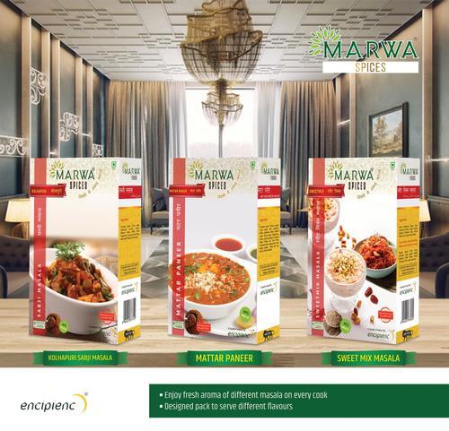 Kolhapuri Sabji, Mattar Paneer, Sweet Mix Masala