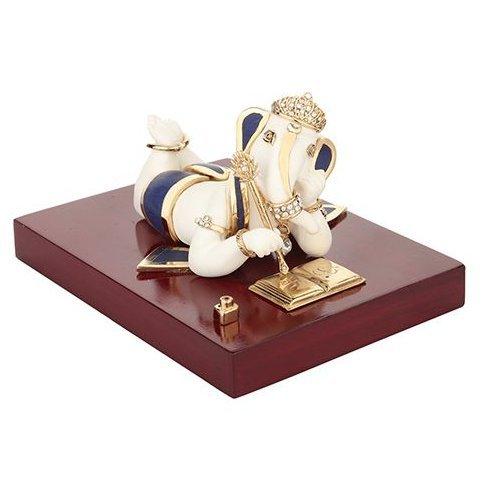 Ganesha Hand Crafted With Topaz Stone