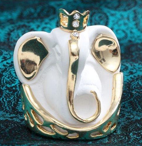 Gold Plated Resin Ganesha Statue