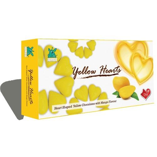 JUMBO YELLOW HEARTS CHOCOLATE