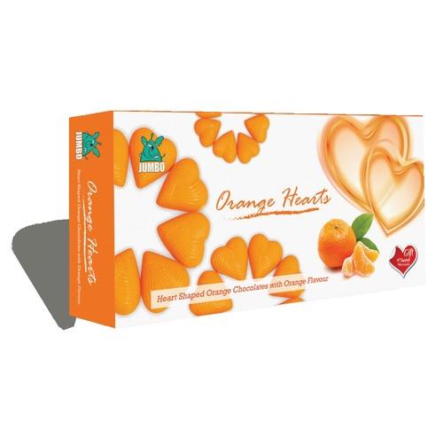 JUMBO ORANGE HEARTS ORANGE