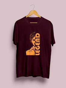 Legend Bhagat Singh Half Sleeve T-Shirt - Maroon 
