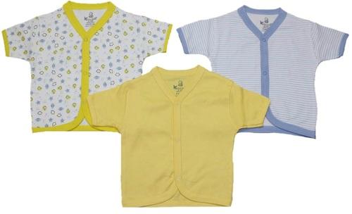 Front open half sleeve top