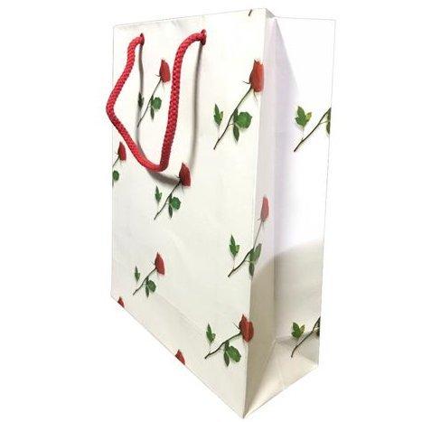 Rose Print Paper Shopping Bag  