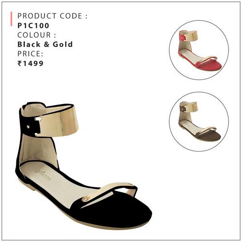 T Strap Flat Sandals