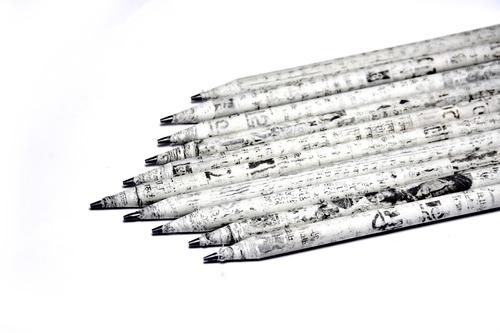 Newspaper pencils