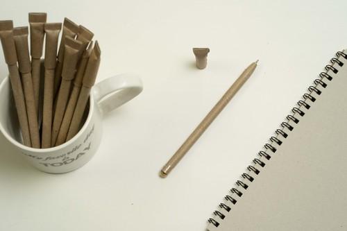 Recycled paper pen