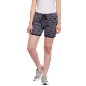 Vimal Cotton Black Shorts For Women