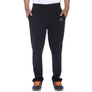 Vimal Cotton Black Trackpants For Men