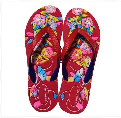 Kids Floral Print Rubber Slipper