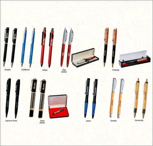Printed Metal And Wooden Pen