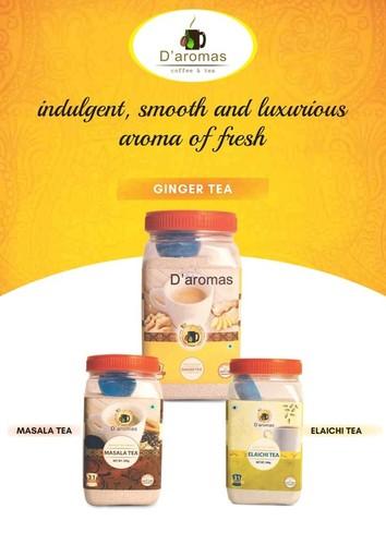 D'aromas Ginger Tea, Masala Tea, Elaichi Tea