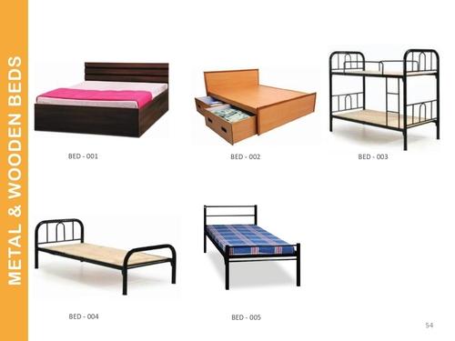 Metal and Wooden Beds