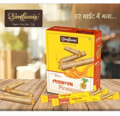 Creamyum Pineapple Center Filled Wafers