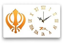 Khanda Shape Roman Wall Clock