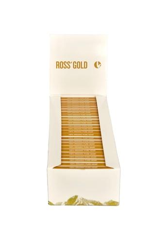 Ross Gold - Single Wide 1 & 1/4 Medium Size Ultra-Premium Rolling Papers (80 Leaves)