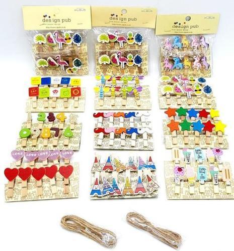 Fancy wooden paper clips