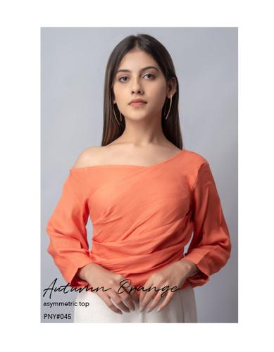 Autumn Orange asymmetric Top