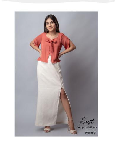 Rust Tie-up Detail Top