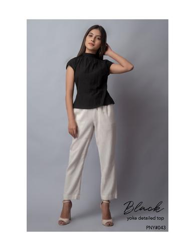 Black Yoke Detail Top