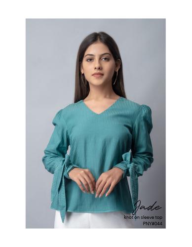 Jade Knot on sleeve top