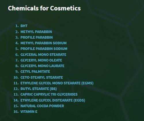 Chemicals for Cosmetics