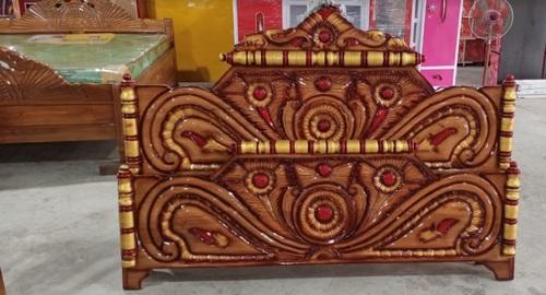 Wooden Double Bed Headboard