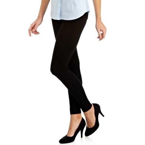 Black Ladies Ankle Length Cotton Legging