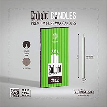Koyas Enlight Pure Wax Tealight Candles for Home Pack of 3 (Each 5 House Hold Candle,140gm)