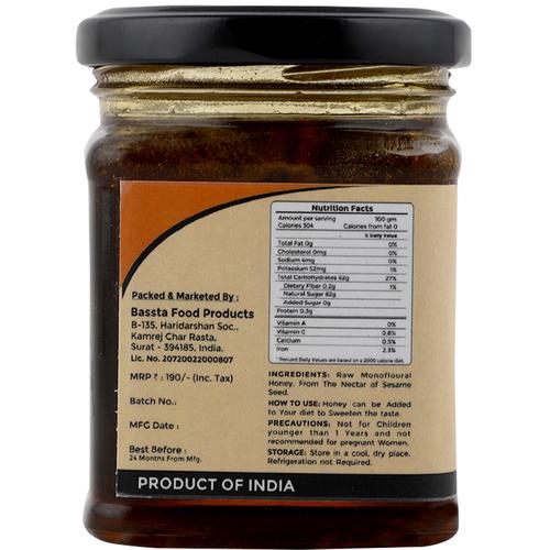 Bassta 100% raw & unprocessed honey