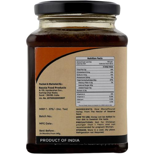 Bassta 100% raw & unprocessed honey