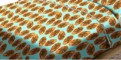 PASTEL PAPAYA_BED SHEET & PILLOW COVERS COMBO & QUILT