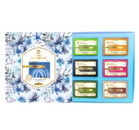 Khadi Organique Aloe Vera, Gold, Activated Bamboo Charcoal, Rosewater, Neem Tulsi & Sandalwood Soap