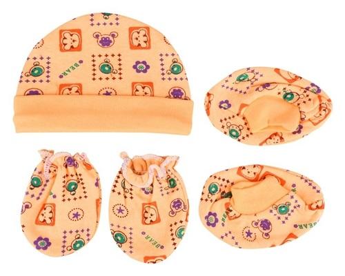 CBM SET (CAP BOOTIES MITTEN) PEACH 