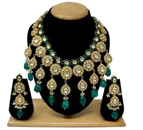 Gold Plated Kundan Necklace Set
