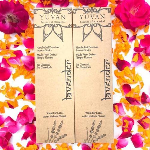 YUVAN LAVENDER ORGANIC INCENS STICKS (AGARBATTI) - LAVENDER