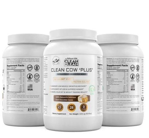 CLEAN +LEAN Organic Grassfed Cow Zero Carb Whey Isolate